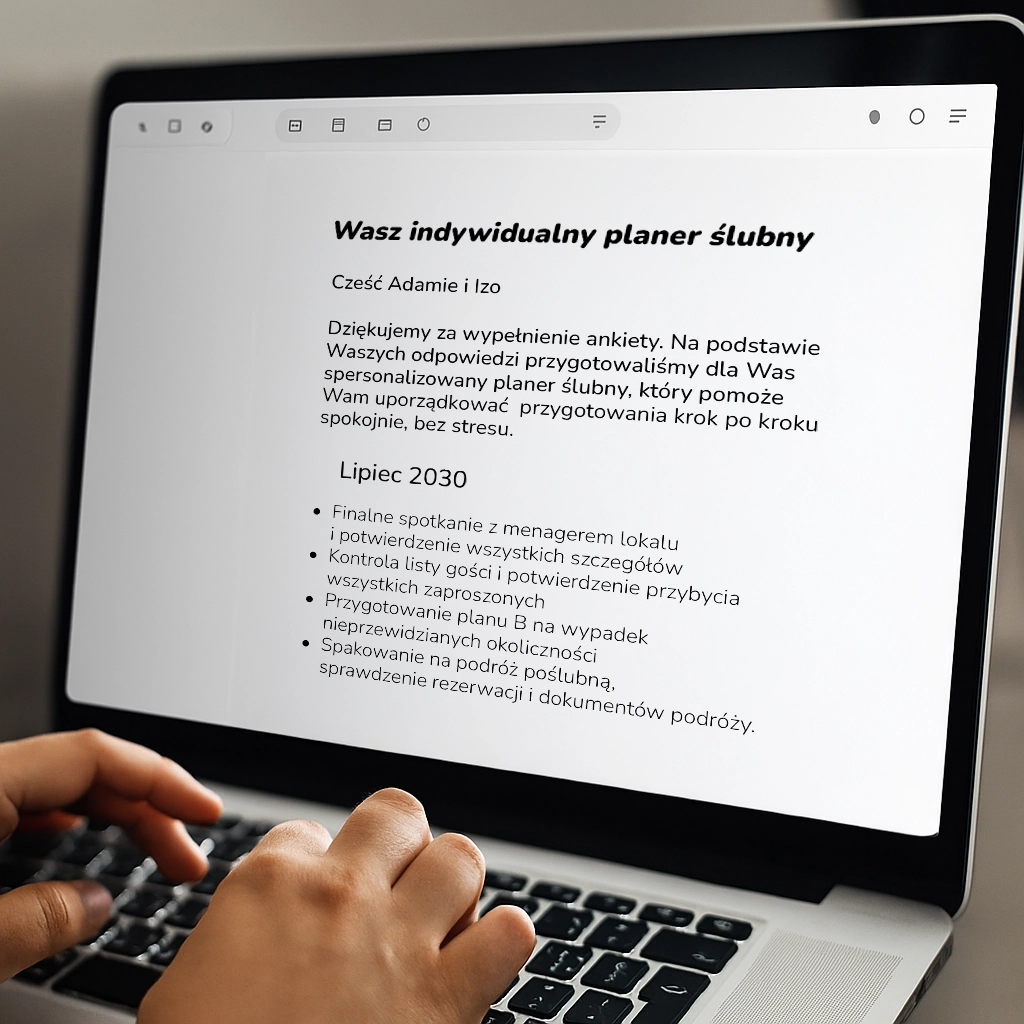 Mockup planera na laptopie